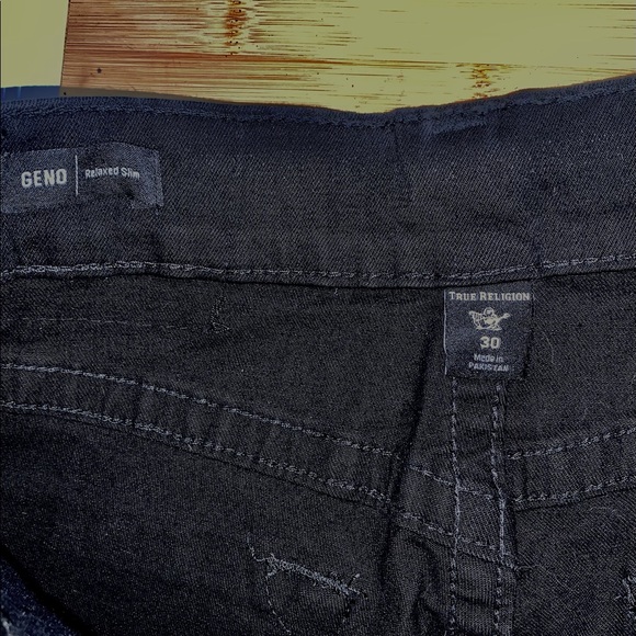 NWT Mens True Religion Geno Slim Fit Stretch Jeans in Body Rinse Black - Picture 13 of 14